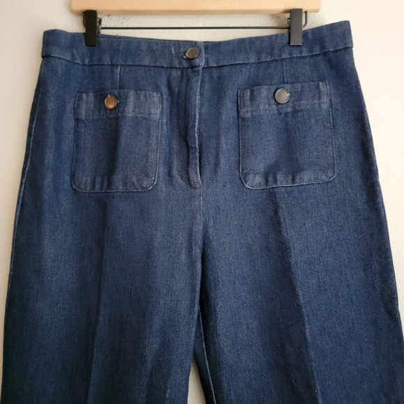 Sezane Dan Trousers in Indigo size 44 NWT - Picture 7 of 13